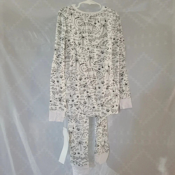 NWT Caden Lane Color Me Dinosaur Bamboo Viscose Pajama Set, Size 9/10 Kids - Picture 5 of 7